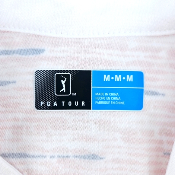 PGA TOUR Wmns Fusion Coral Pebble Beach Print Sleeveless Golf Shirt Top M NWT - Picture 7 of 12